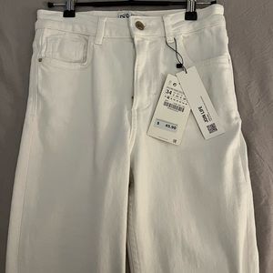 Zara white flare jeans